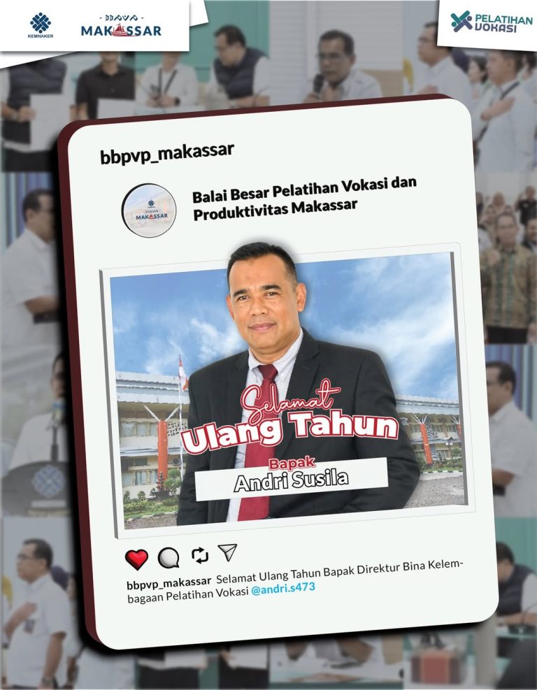 Apresiasi atas Dedikasi dan Kepemimpinan dalam Pengembangan Pelatihan Vokasi dan SDM Unggul
